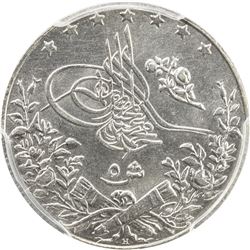 EGYPT: Mohammad V, 1909-1914, AR 5 qirsh, Misr, AH1327 year 6. PCGS MS63