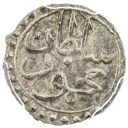 TUNIS: Mahmud II, 1808-1839, BI kharub, Tunis, AH1250. PCGS MS63