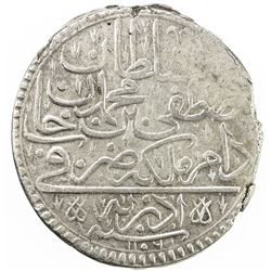 TURKEY: Mustafa II, 1695-1703, AR piastre (18.82g), Edirne, AH1106. VF-EF