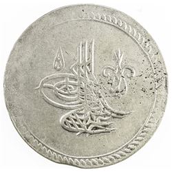 TURKEY: Abdul Hamid I, 1774-1789, AR 2 piastres (29.18g), Kostantiniye, AH1187 year 16. VF-EF
