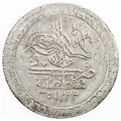 TURKEY: Mahmud II, 1839-1855, AR kurush (6.47g), Kostantiniye, AH1223 year 16. AU