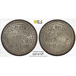 TURKEY: Mahmud II, 1839-1861, AR 30 para, Kostantiniye, AH1223 year 19. PCGS MS66