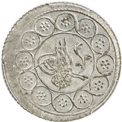 TURKEY: Mahmud II, 1808-1839, AR kurush, Kostaniniye, AH1223 year 21. PCGS MS64