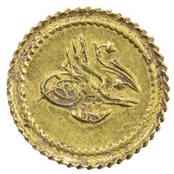 TURKEY: Mahmud II, 1808-1839, AV rubiye (0.81g), Kostantiniye, AH1223 year 7. EF