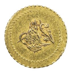 TURKEY: Mahmud II, 1808-1839, AV rubiye (0.77g), Kostantiniye, AH1223 year 11. EF-AU