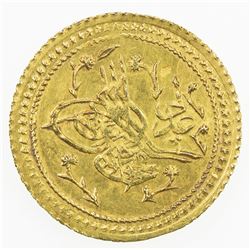 TURKEY: Mahmud II, 1808-1839, AV surre altin al-aliye (1.59g), Darulhalife, AH1223 year 15. EF