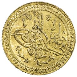 TURKEY: Mahmud II, 1808-1839, AV surre altin al-aliye (1.60g), Darulhalife, AH1223 year 16. EF