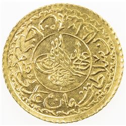 TURKEY: Mahmud II, 1808-1839, AV new adli altin (1.56g), Kostantiniye, AH1223 year 19. UNC