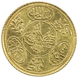 TURKEY: Mahmud II, 1808-1839, AV hayriye altin (1.79g), Kostantiniye, AH1223 year 21. EF