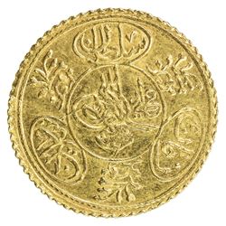 TURKEY: Mahmud II, 1808-1839, AV hayriye altin (1.82g), Kostantiniye, AH1223 year 22. AU