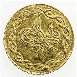 TURKEY: Mahmud II, 1808-1839, AV 1/4 cedid mahmudiye (0.40g), Kostantiniye, AH1223 year 30. AU