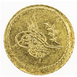 TURKEY: Abdul Mejid, 1839-1861, AV 1/4 memduhiye (0.40g), Kostantiniye, AH1255 year 2. AU