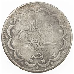 TURKEY: Abdul Hamid II, 1876-1909, AR 10 kurush, Kostantiniye, AH1293 year 20. VG