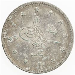 TURKEY: Mehmet V, 1909-1918, AR 2 kurush, Salanik, AH1327 year 3. AU