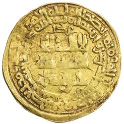 GHAZNAVID: Mahmud, 999-1030, AV dinar (4.09g), Nishapur, AH411. VF