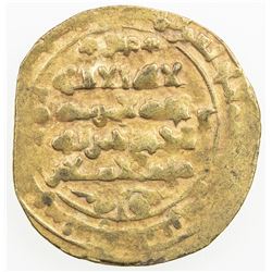 GHAZNAVID: Ibrahim, 1059-1099, debased AV dinar (5.03g), Ghazna, AH4(8)4. F-VF