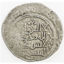 GREAT SELJUQ: Sanjar, 1118-1157, pale AV dinar (4.70g), MM, DM. VF