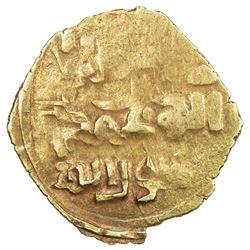 GREAT MONGOLS: Anonymous, ca. 1220s-1240s, AV dinar (1.32g), Samarqand, ND. VF