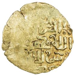 GREAT MONGOLS: Anonymous, ca. 1220s-1240s, AV dinar (2.22g), NM, ND. VF-EF