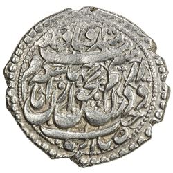 ZAND: Karim Khan, 1753-1779, AR abbasi (4.54g), Yazd, AH1180. EF
