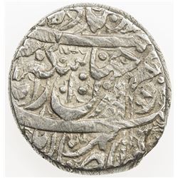 QAJAR: Agha Muhammad Khan, 1779-1797, AR rupi (11.52g), Kashan, ND. VF
