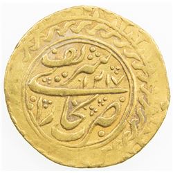 MANGHIT OF BUKHARA: Haidar, 1800-1826, AV tilla (4.55g), Bukhara, AH1217//1217. VF