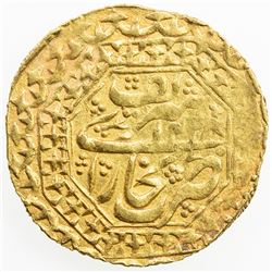 MANGHIT OF BUKHARA: Haidar, 1800-1826, AV tilla (4.57g), Bukhara, AH1228//1228. VF