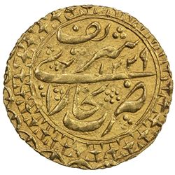 MANGHIT OF BUKHARA: Haidar, 1800-1826, AV tilla (4.55g), Bukhara, AH1230//1229. VF-EF