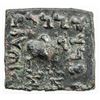 Image 1 : INDO-GREEK: Diomedes, ca. 95-90 BC, AE square 1/2 obol (8.13g). VF