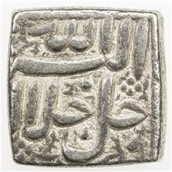 MUGHAL: Akbar I, 1556-1605, AR square rupee (11.43g), Ahmadabad, IE38. VF