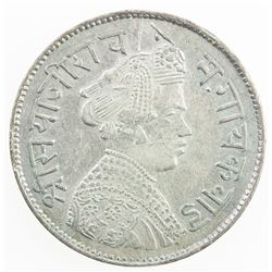 BARODA: Sayaji Rao III, 1875-1938, AR rupee, VS1952. EF