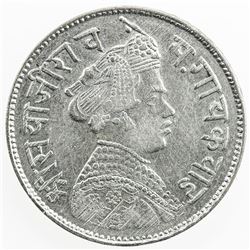 BARODA: Sayaji Rao III, 1875-1938, AR rupee, VS1953. EF