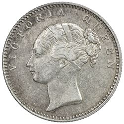 BRITISH INDIA: Victoria, Queen, 1837-1876, AR 1/2 rupee, 1840(b). VF-EF