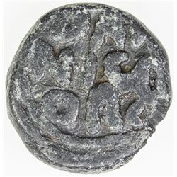 TRANQUEBAR: Christian IV, 1620-1648, lead kas (3.79g), ND. VF