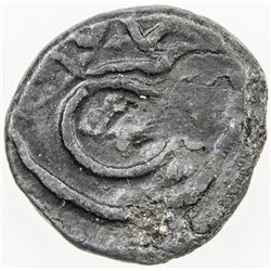 TRANQUEBAR: Christian IV, 1620-1648, lead kas (3.13g), ND. VF-EF