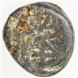 TRANQUEBAR: Christian IV, 1620-1648, lead kas (3.08g), 1648. F-VF