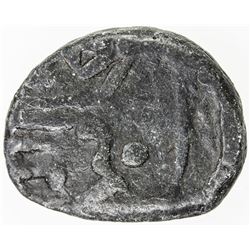 TRANQUEBAR: Frederik III, 1648-1670, lead kas (2.14g), ND. VF