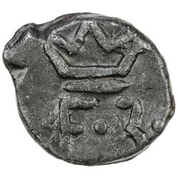TRANQUEBAR: Frederik III, 1648-1670, lead kas (3.08g), ND. EF