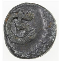 TRANQUEBAR: Christian V, 1670-1699, lead kas (2.38g), ND. VF-EF