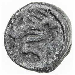 TRANQUEBAR: Christian V, 1670-1699, lead kas (2.31g), ND. VF