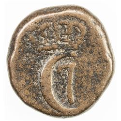TRANQUEBAR: Christian VII, 1766-1808, AE 10 kas (6.13g), 1788. VF