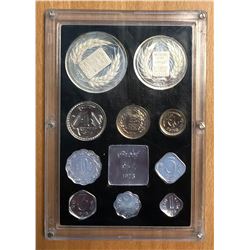 INDIA: Republic, 10-coin proof set, 1973-B