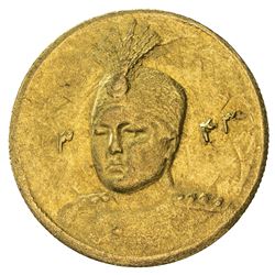 IRAN: Ahmad Shah, 1909-1925, AV 5000 dinars (1.37g), AH1343. AU