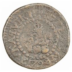 PHILIPPINES: Carlos IV, 1788-1808, AE quarto, 1798-M. F