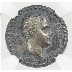 FRANCE: Napoleon I, emperor, 1804-1815, AR medalet, 1806. NGC MS63