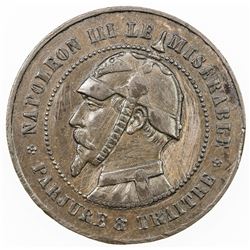FRANCE: Napoleon III, 1852-1870, AE medal, 1870. AU