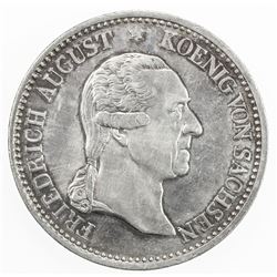 SAXONY: Friedrich August I, 1806-1827, AR thaler, 1827. EF