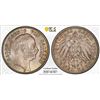 Image 1 : SAXONY: Friedrich August III, 1904-1918, AR 2 mark, 1904-E. PCGS MS65