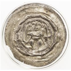SAXE-MEISSEN: Heinrich the Illustrious, 1221-1288, AR bracteate (0.94g), ND. EF