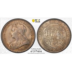 GREAT BRITAIN: Victoria, 1837-1901, AR shilling, 1893. PCGS MS64